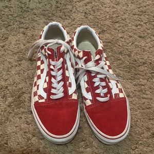 Red Checkered Vans